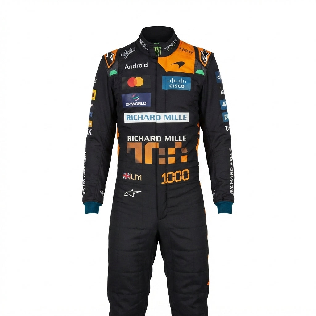 Lando Norris McLaren 1000th Race Special Edition Racing Suit - Seated View