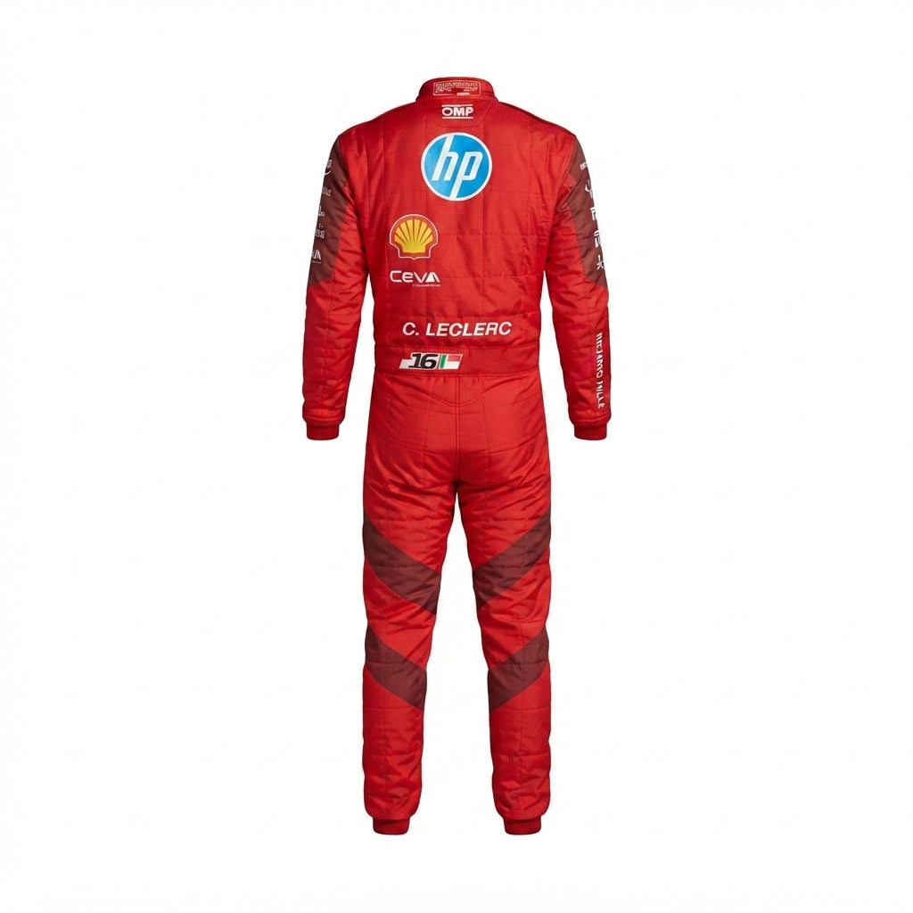 Charles Leclerc Ferrari F1 2025 HP Racing Suit - Back View