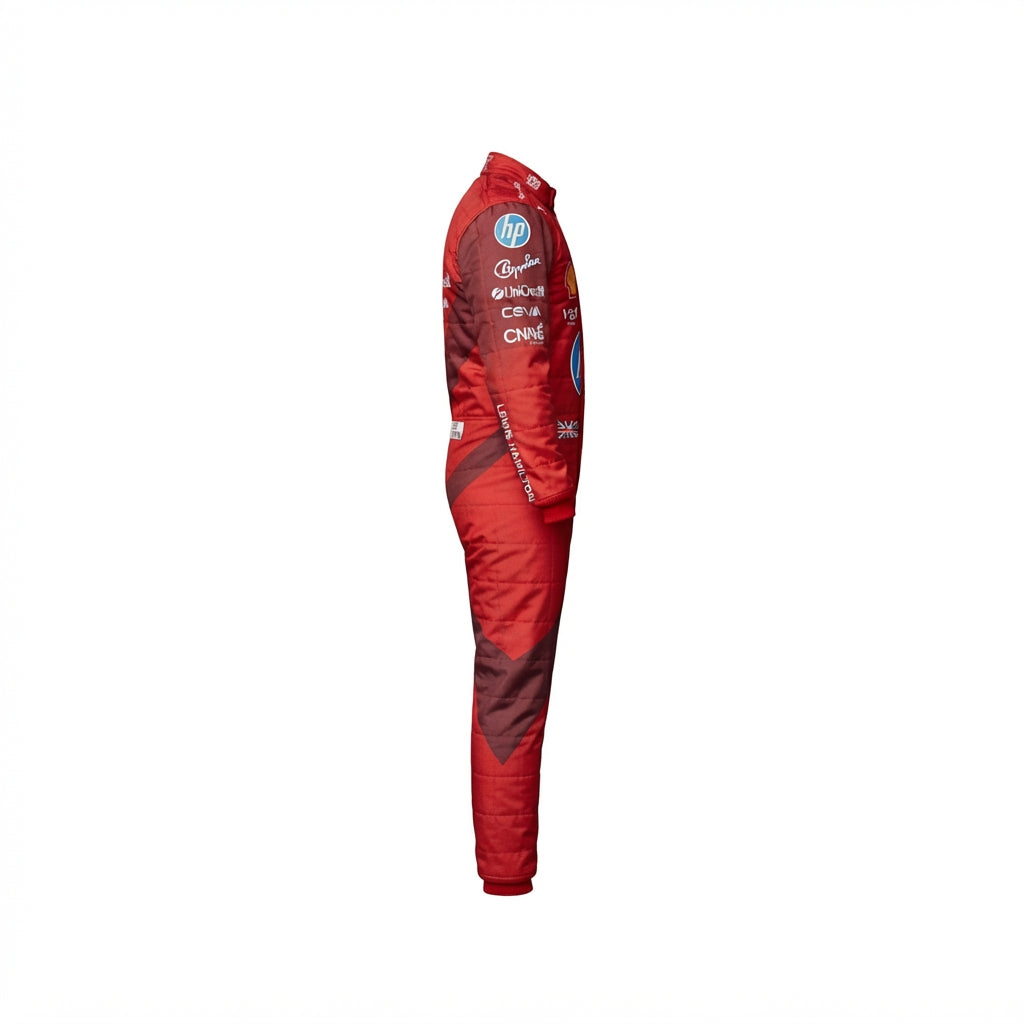 Lewis Hamilton Ferrari F1 2025 HP Racing Suit - Side View