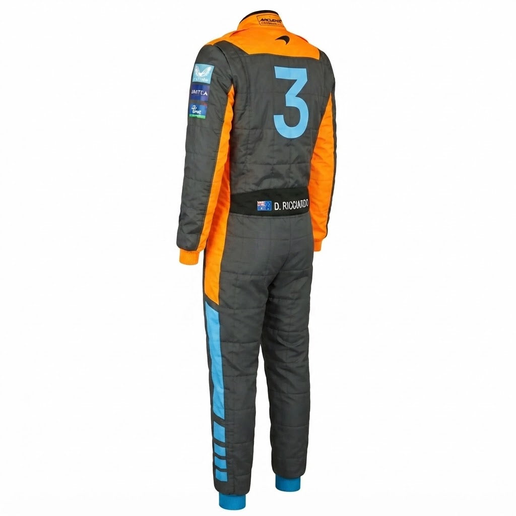 Daniel Ricciardo McLaren F1 2022 Racing Suit - Back View Angle