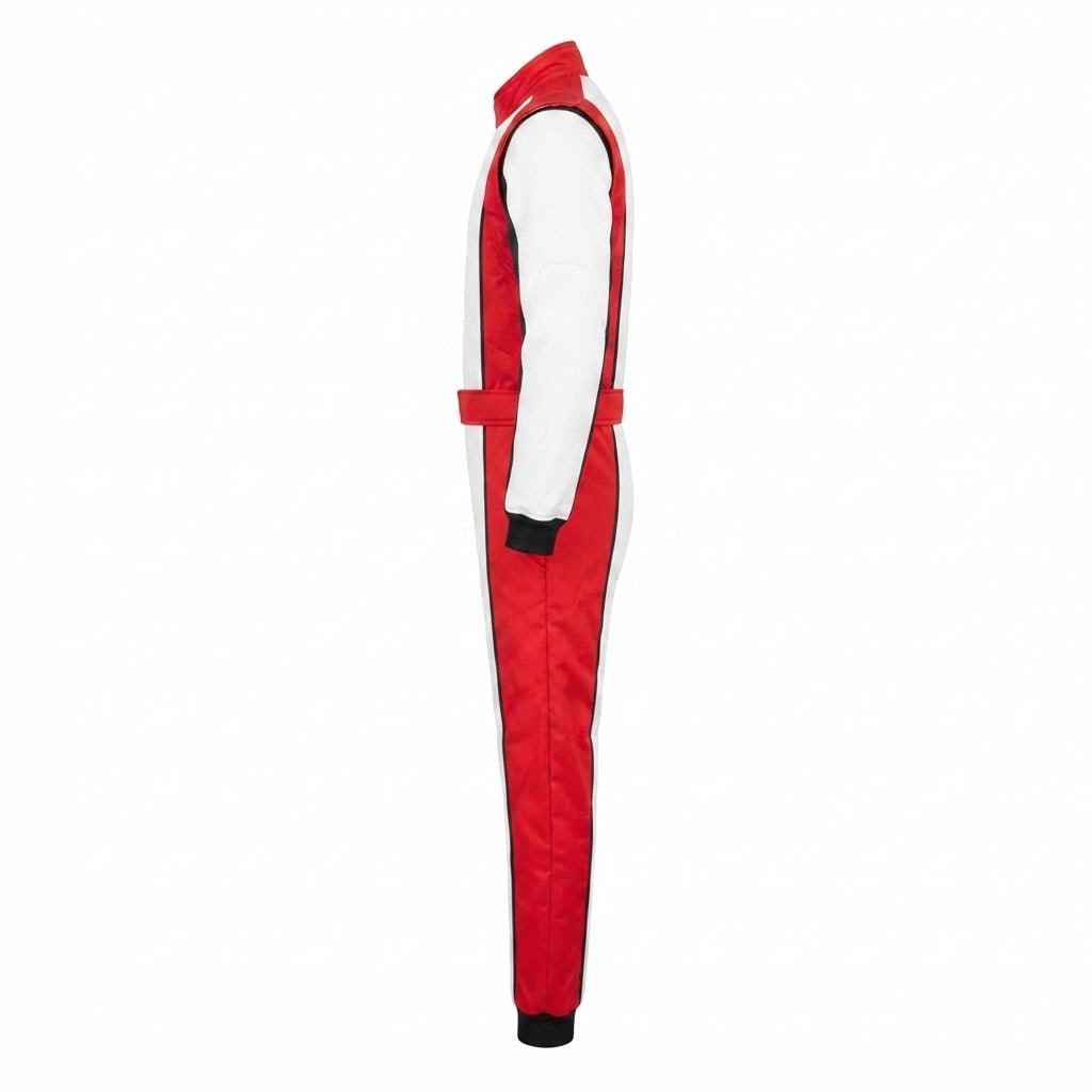Custom Go Kart Suit – Side View Red White Black
