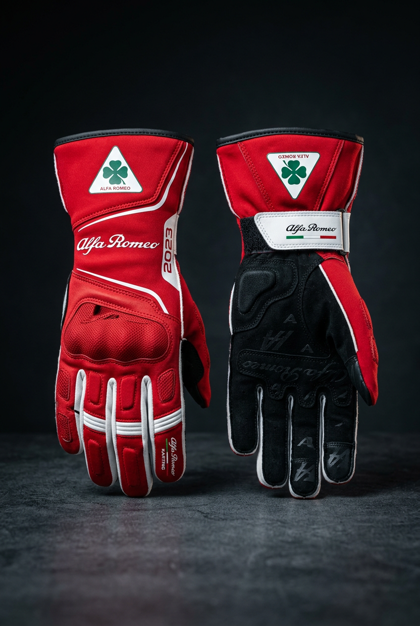 Alfa Romeo Karting Gloves 2023 - Front View