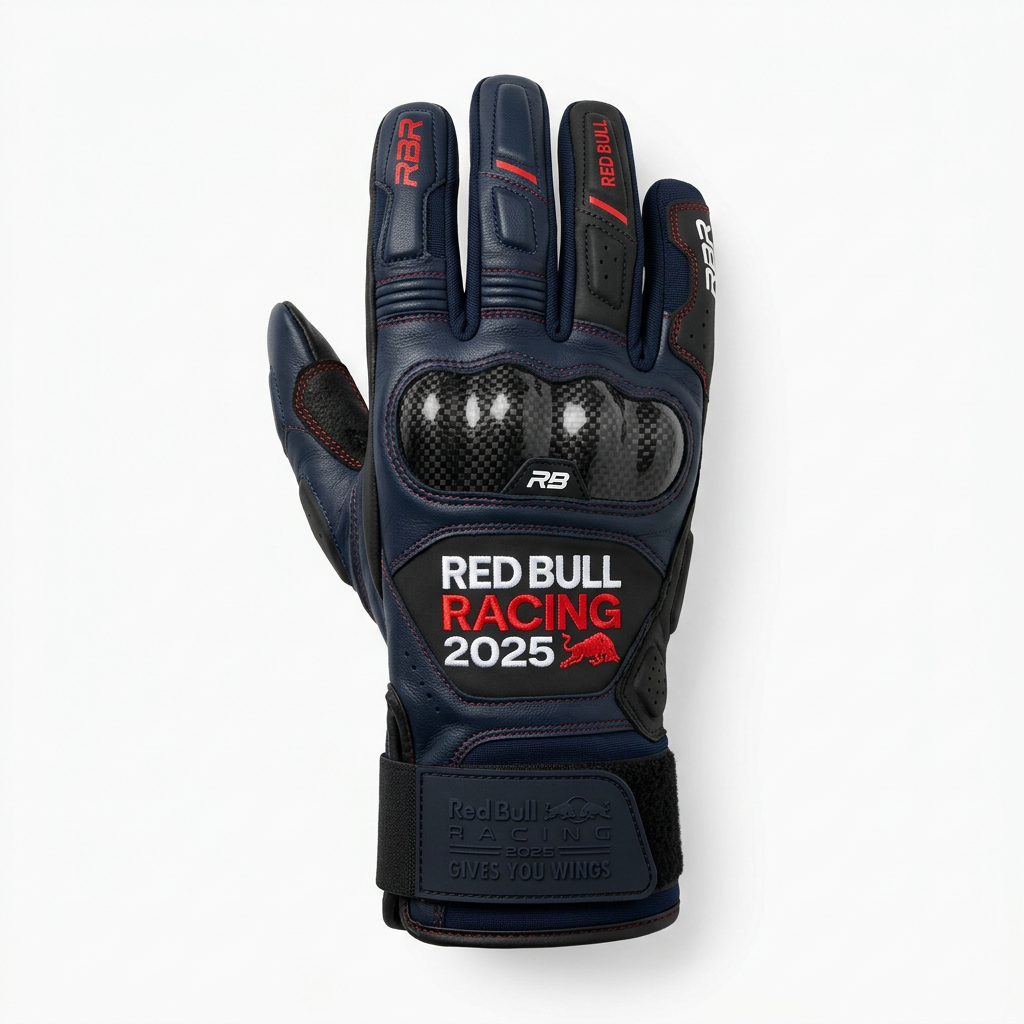 Red Bull Racing 2025 Karting Gloves – Back View