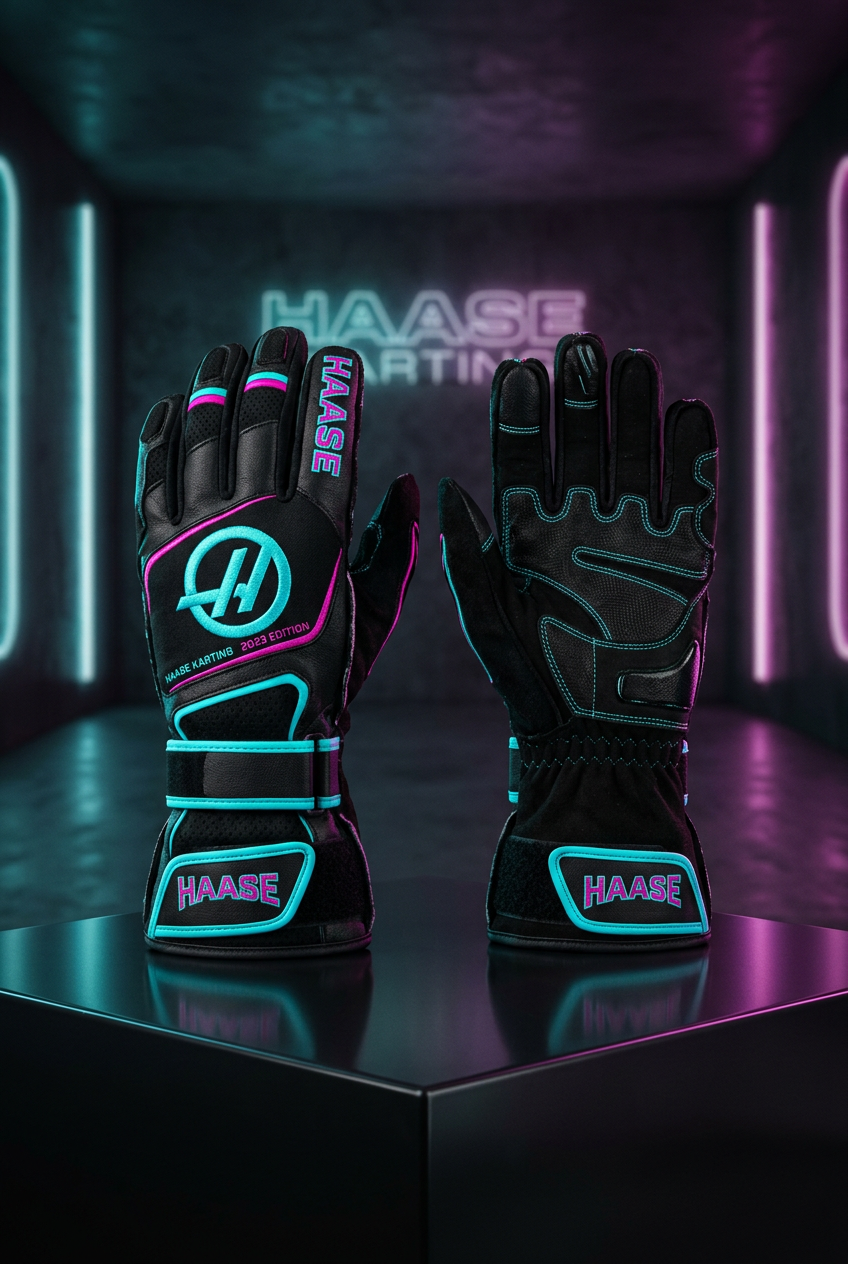 Hass Karting Gloves 2023 full studio shot