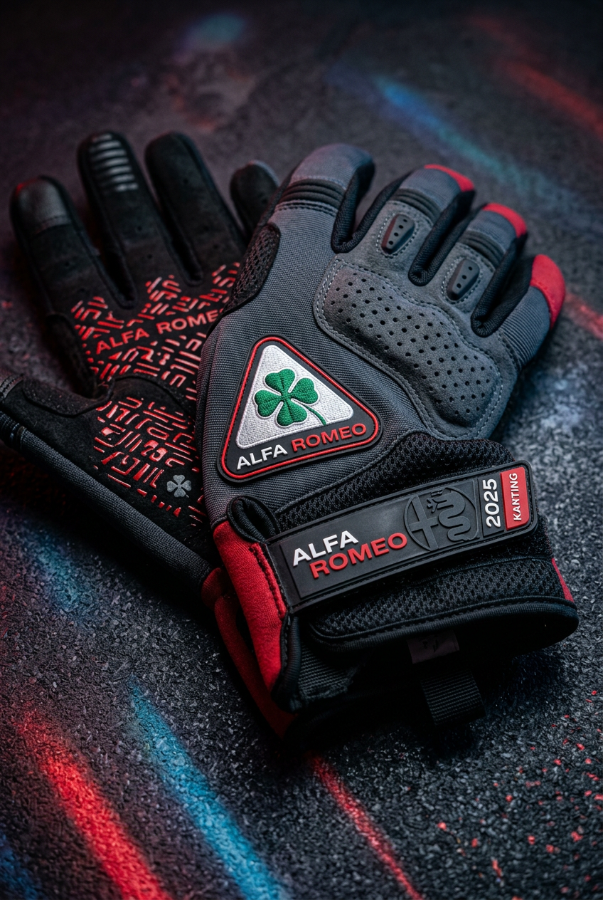 Alfa Romeo Karting Gloves 2025 - Detail Shot