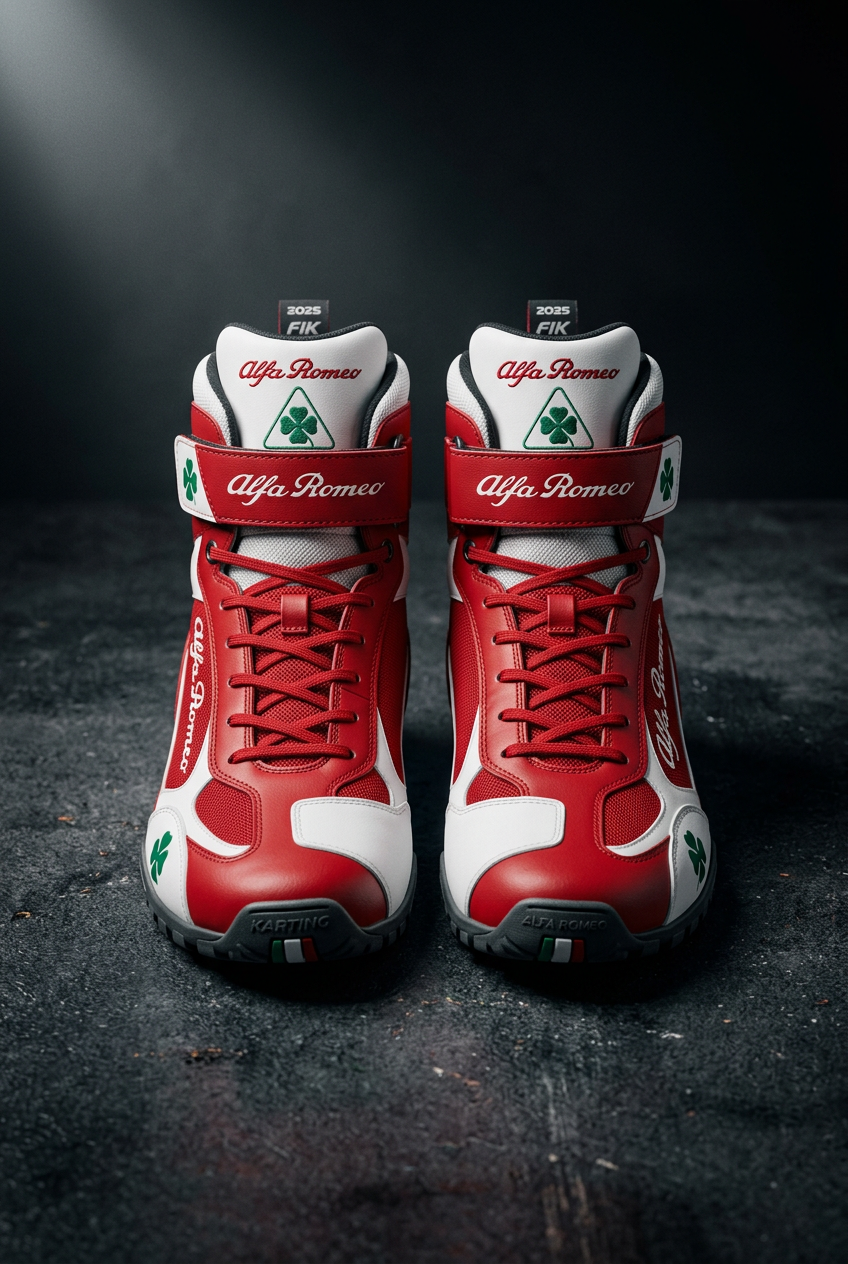 Alfa Romeo Karting Boots 2025 - Front View
