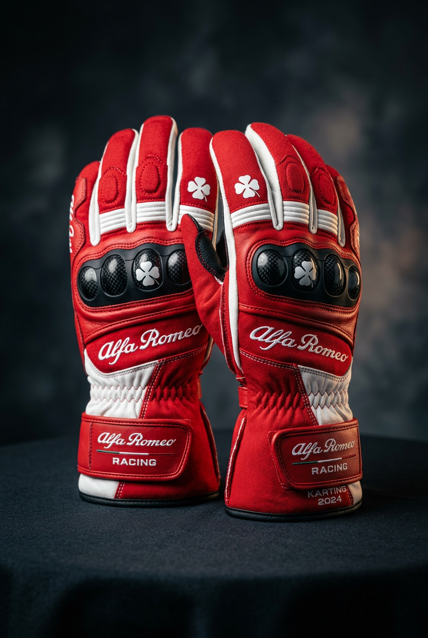 Alfa Romeo Karting Gloves 2024 - Back View