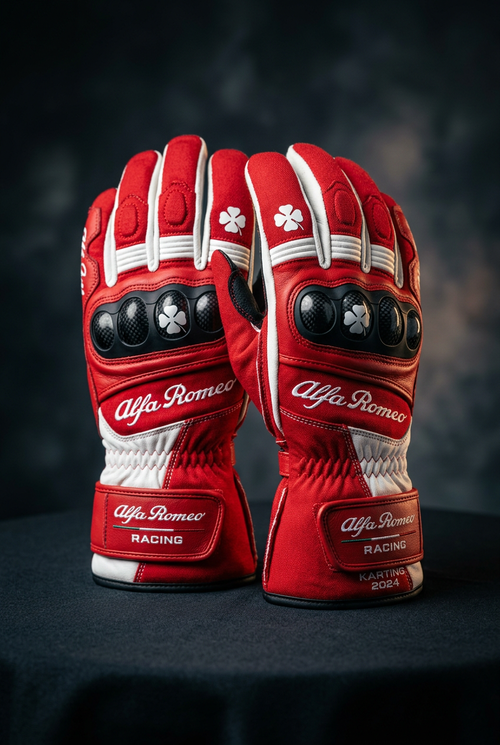 Alfa Romeo Karting Gloves 2024 - Back View