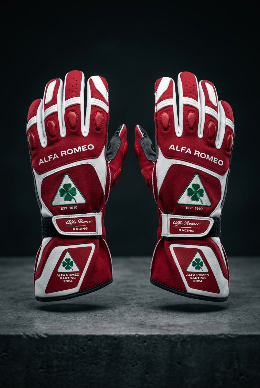 Alfa Romeo Karting Gloves 2024 - Front View