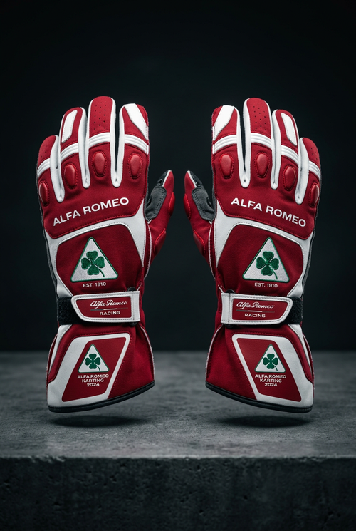 Alfa Romeo Karting Gloves 2024 - Front View