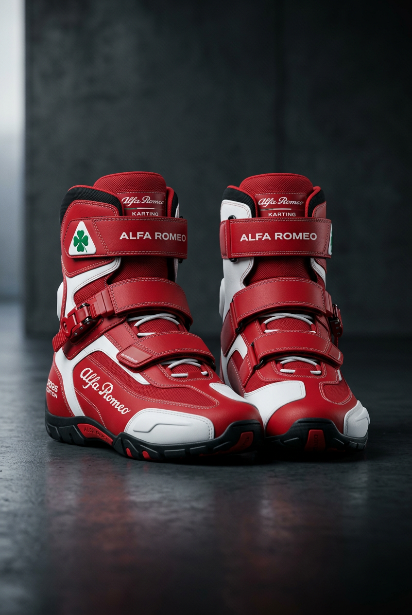 Alfa Romeo Karting Boots 2026 - Front View