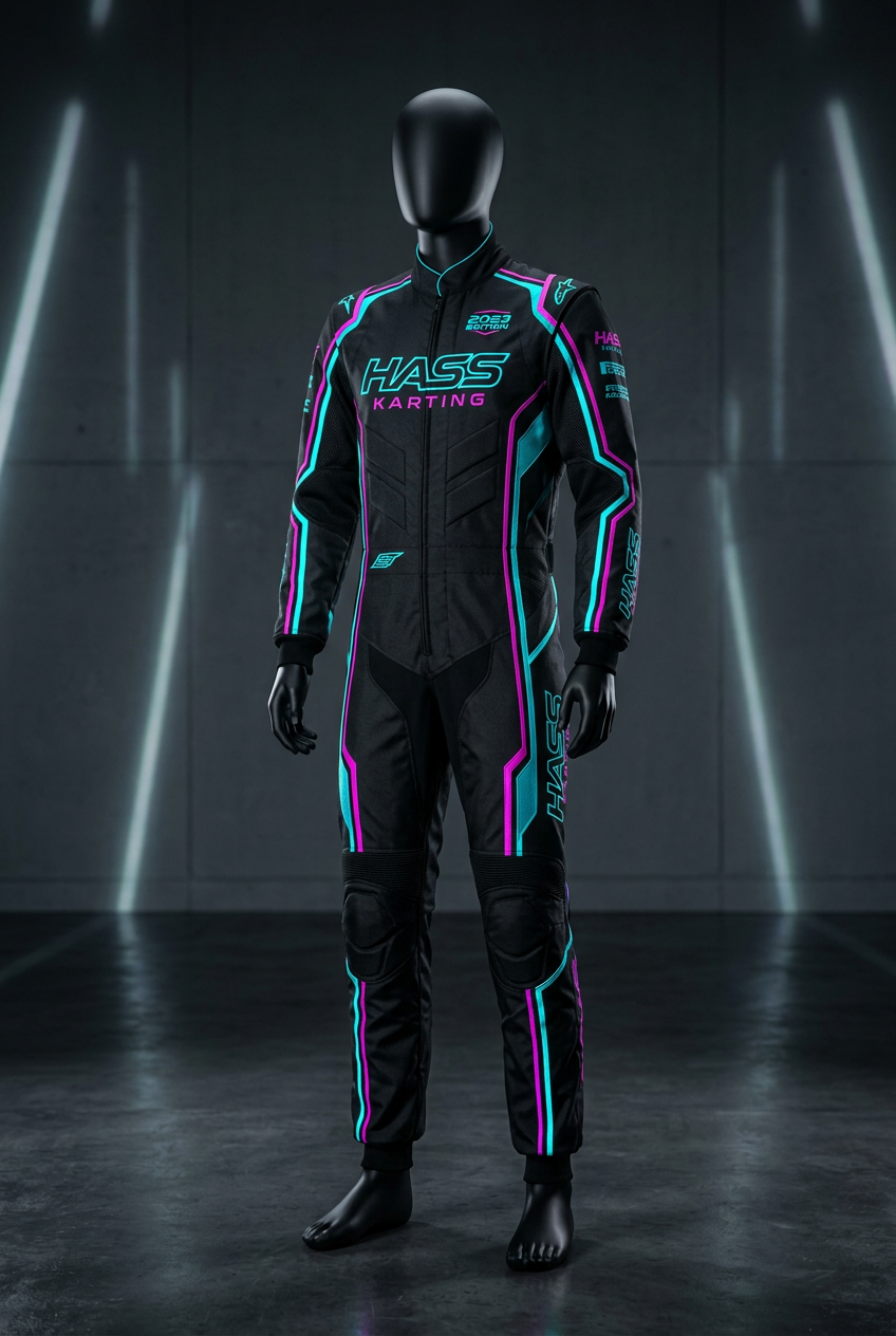 Hass Karting Suit 2023 full studio shot