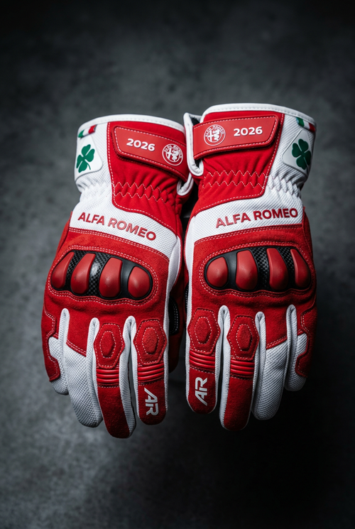 Alfa Romeo Karting Gloves 2026 - Back View