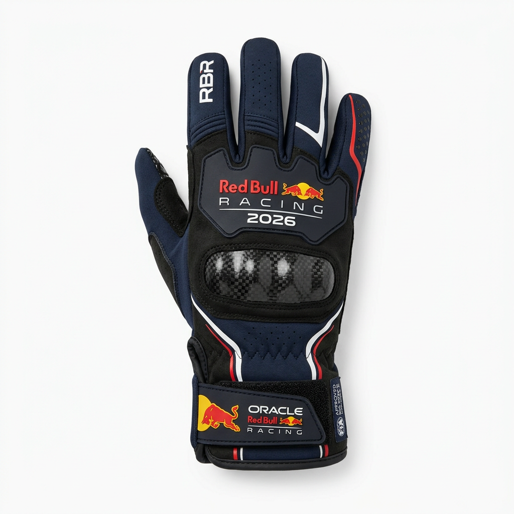 Red Bull Racing 2026 Karting Gloves – Navy/Black/Red/White