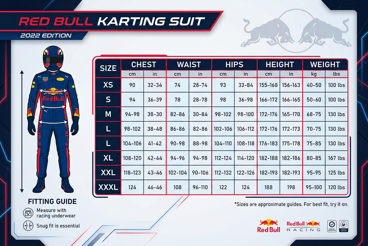 RedBull Karting Suit 2022 | CIK-FIA Certified Professional Kart Racing Suit